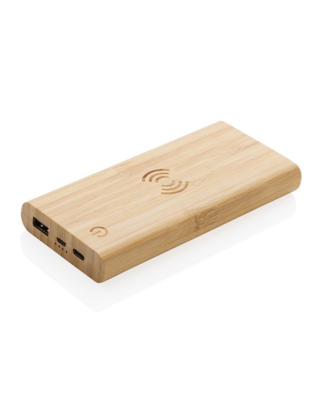 Powerbank wireless 8000 mAh 5W in bambù